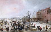 Hendrick Avercamp A Scene on the Ice near a Brewery china oil painting artist